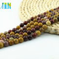 L-0105 Factory Hot Sale Smooth Round Mooakite Natural Gemstone Beads for Jewelry making